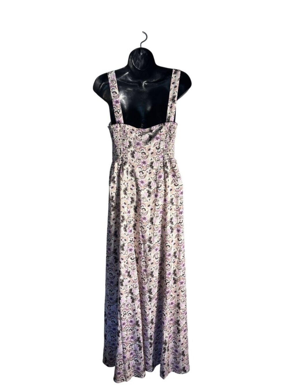 Floral Boho Maxi Dress With Sweetheart Neckline & Smocked Back - Picture 3 of 12